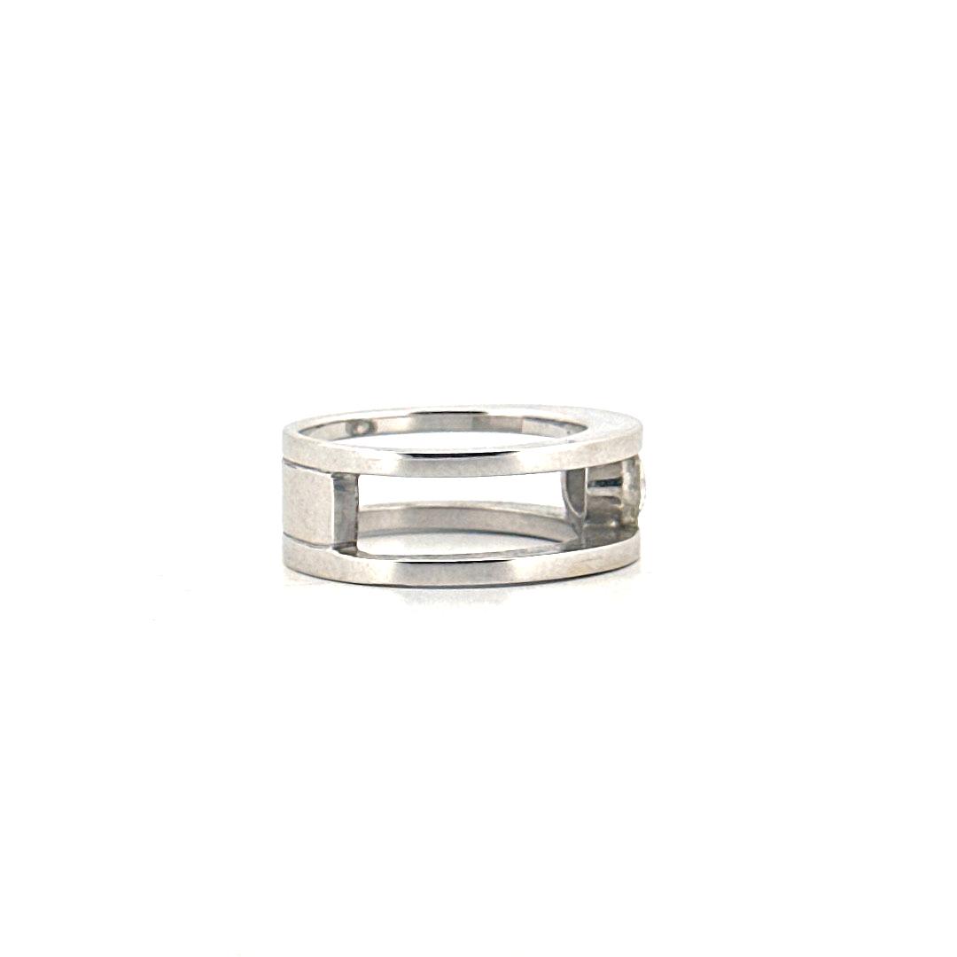 anillo de oro blanco