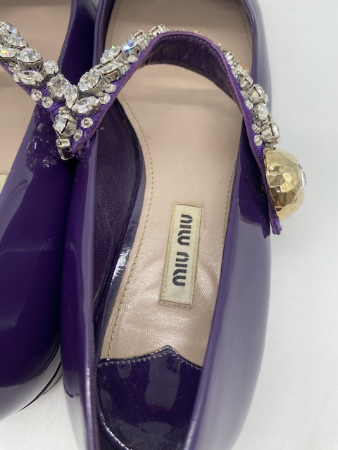 Bailarinas charol Miu Miu