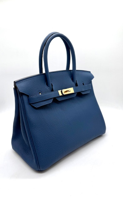 Birkin 30 Bleu tie Hermès