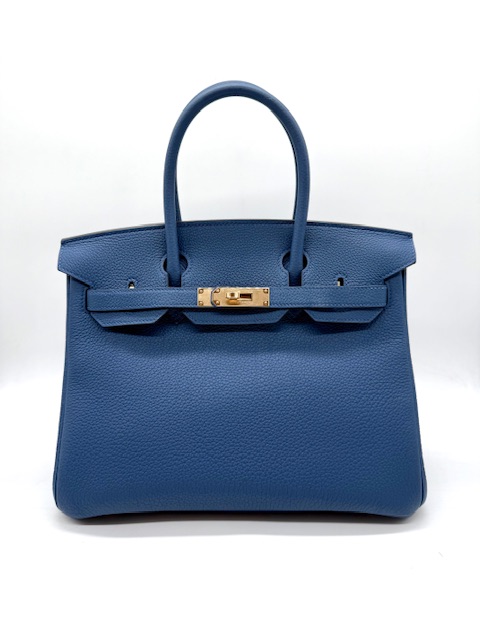 Birkin 30 Bleu tie Hermès