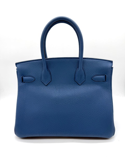Birkin 30 Bleu tie Hermès