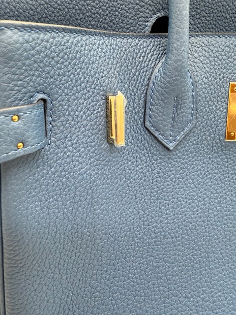 Birkin 30 Bleu tie Hermès
