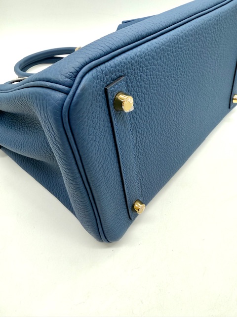 Birkin 30 Bleu tie Hermès
