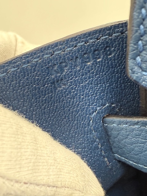Birkin 30 Bleu tie Hermès