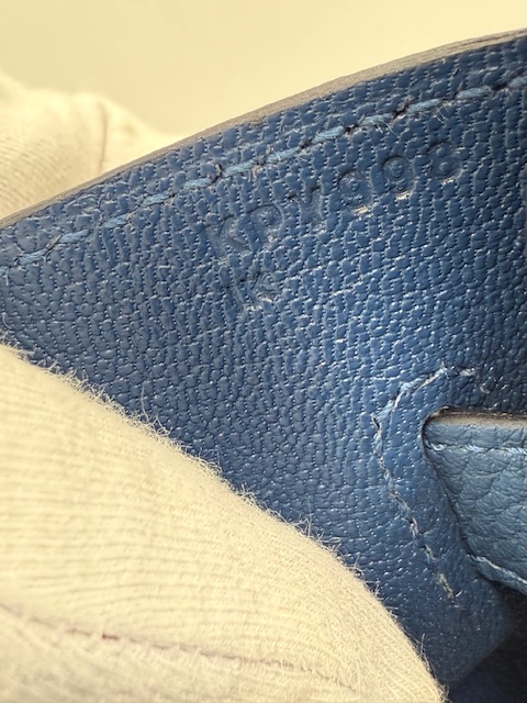 Birkin 30 Bleu tie Hermès