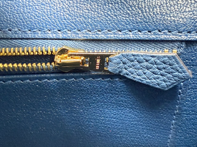 Birkin 30 Bleu tie Hermès
