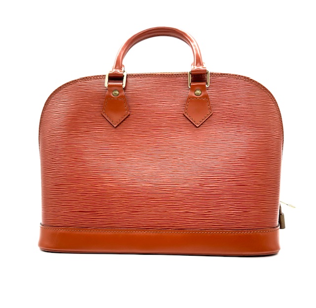 Bolso de mano, Louis Vuitton Alma de cuero Epi naranja.