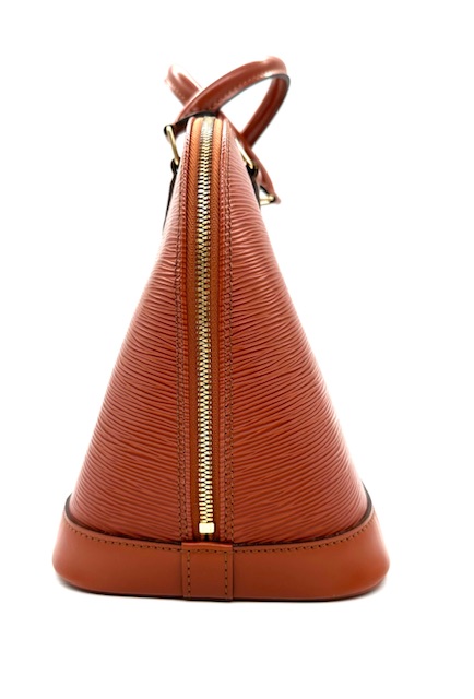 Bolso de mano, Louis Vuitton Alma de cuero Epi naranja.