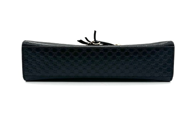 Bolso Gucci Emily de cuero negro.