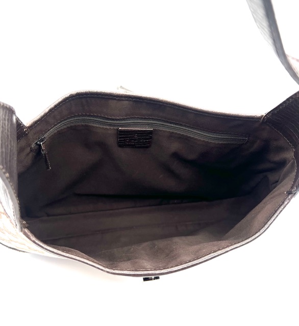Bolso Jackie Vintage en tela y cuero beige/cafe