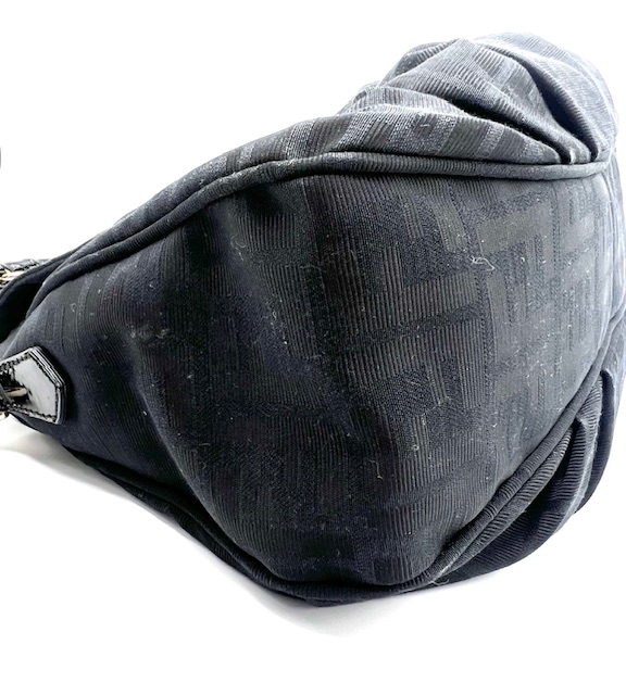 Bolso Mia Zucca negra Fendi en lona