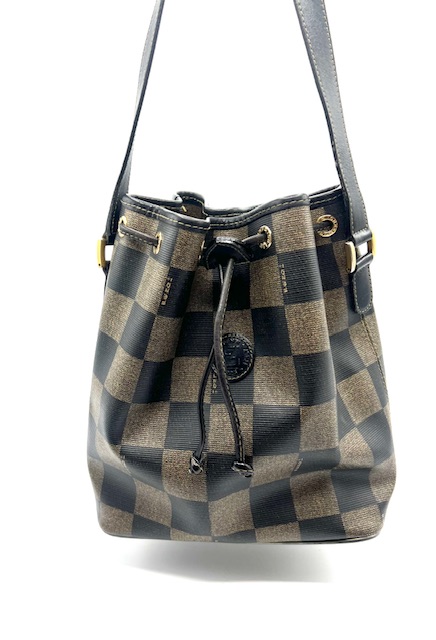 Vintage Fendi brown nero tote bag