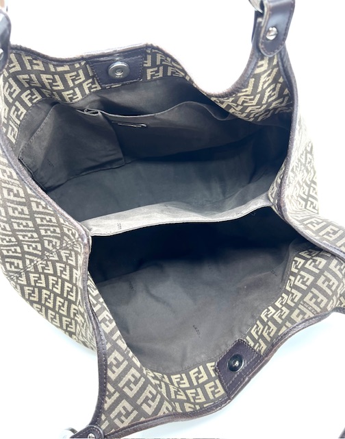 Bolso tote Fendi Zucchino marron