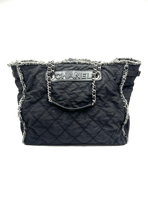 Chanel Shopping Tote negro en tela
