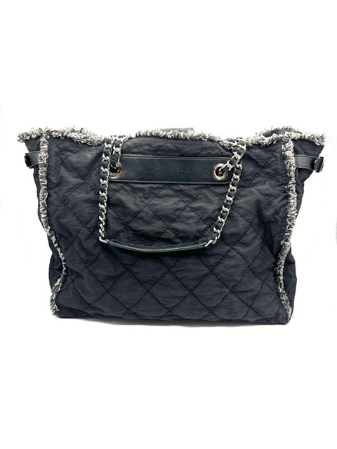 Chanel Shopping Tote negro en tela