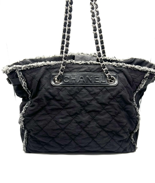 Chanel Shopping Tote negro en tela