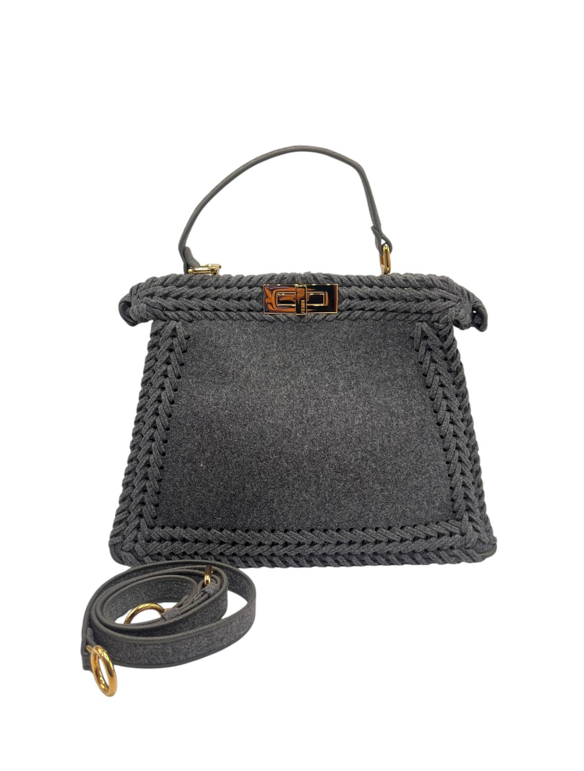 Fendi Peekaboo ISeeU tela gris