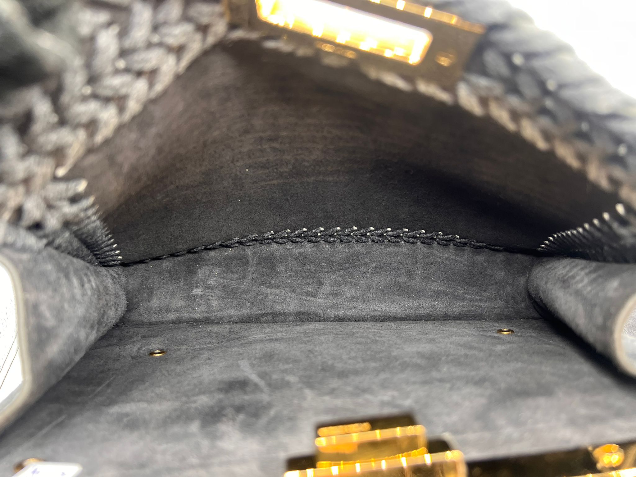 Fendi Peekaboo ISeeU tela gris