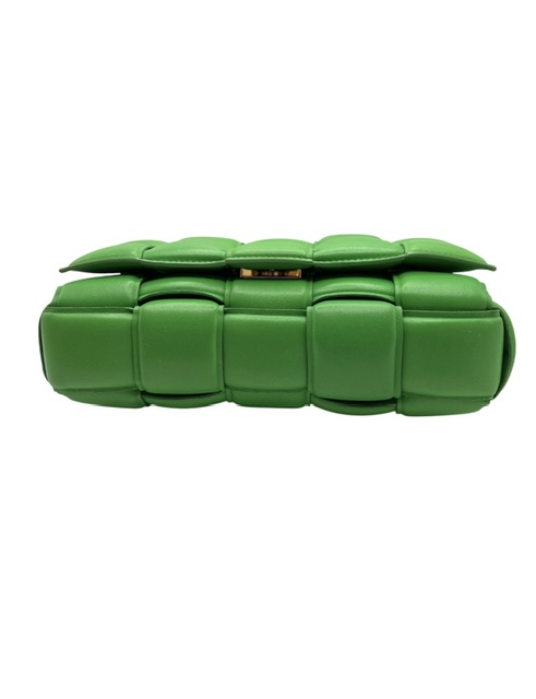 Bottega Veneta Cassette Chain Bag en cuero verde