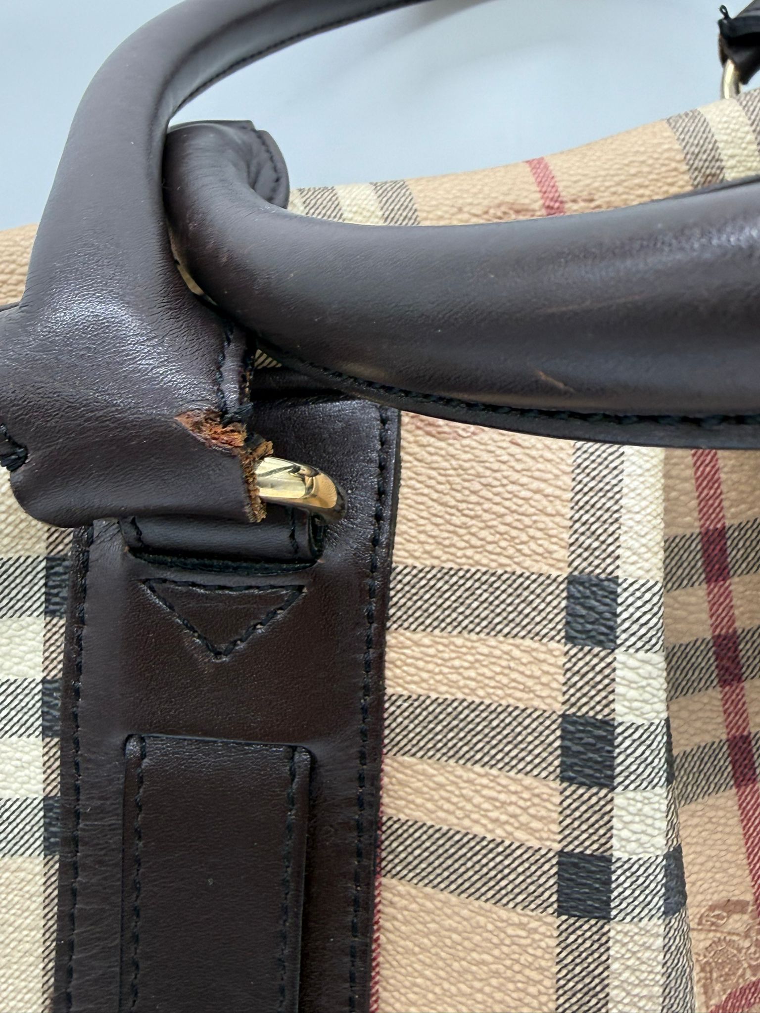 Burberry vintage en lona estampada con Burberry Check