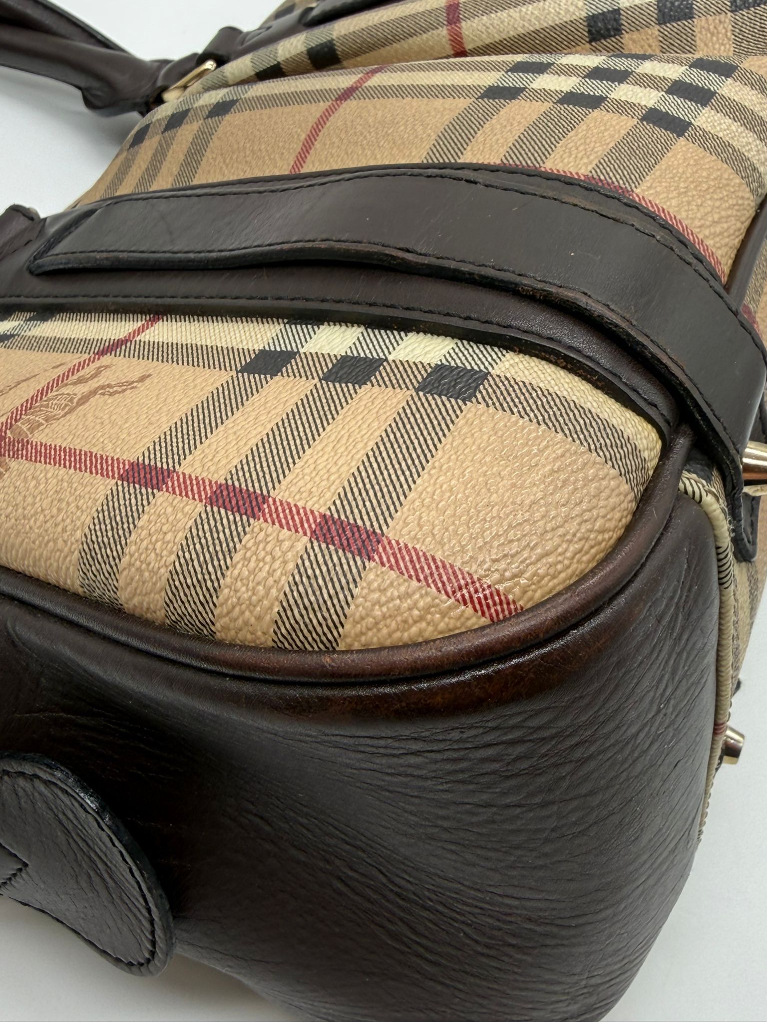 Burberry vintage en lona estampada con Burberry Check