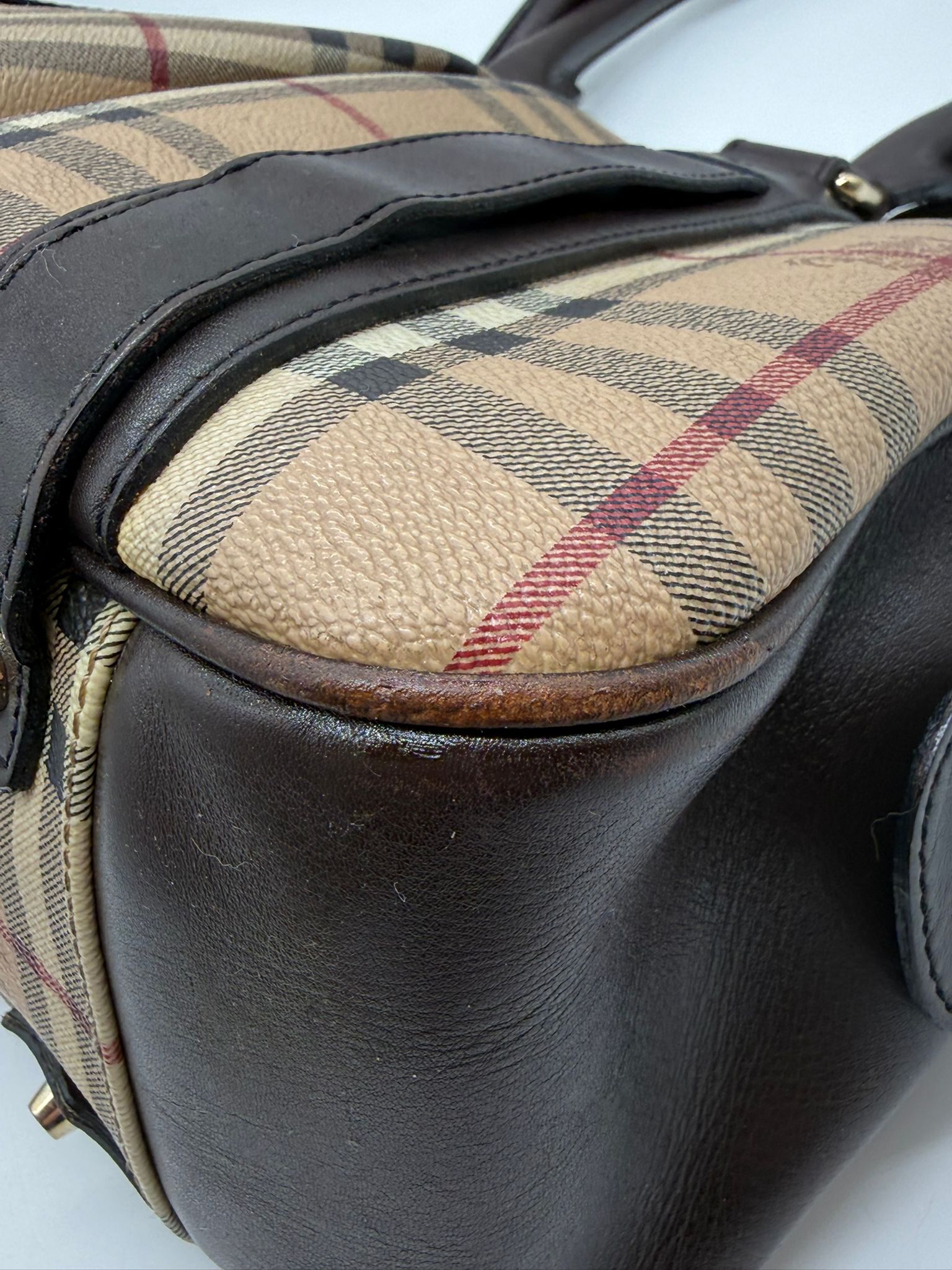 Burberry vintage en lona estampada con Burberry Check