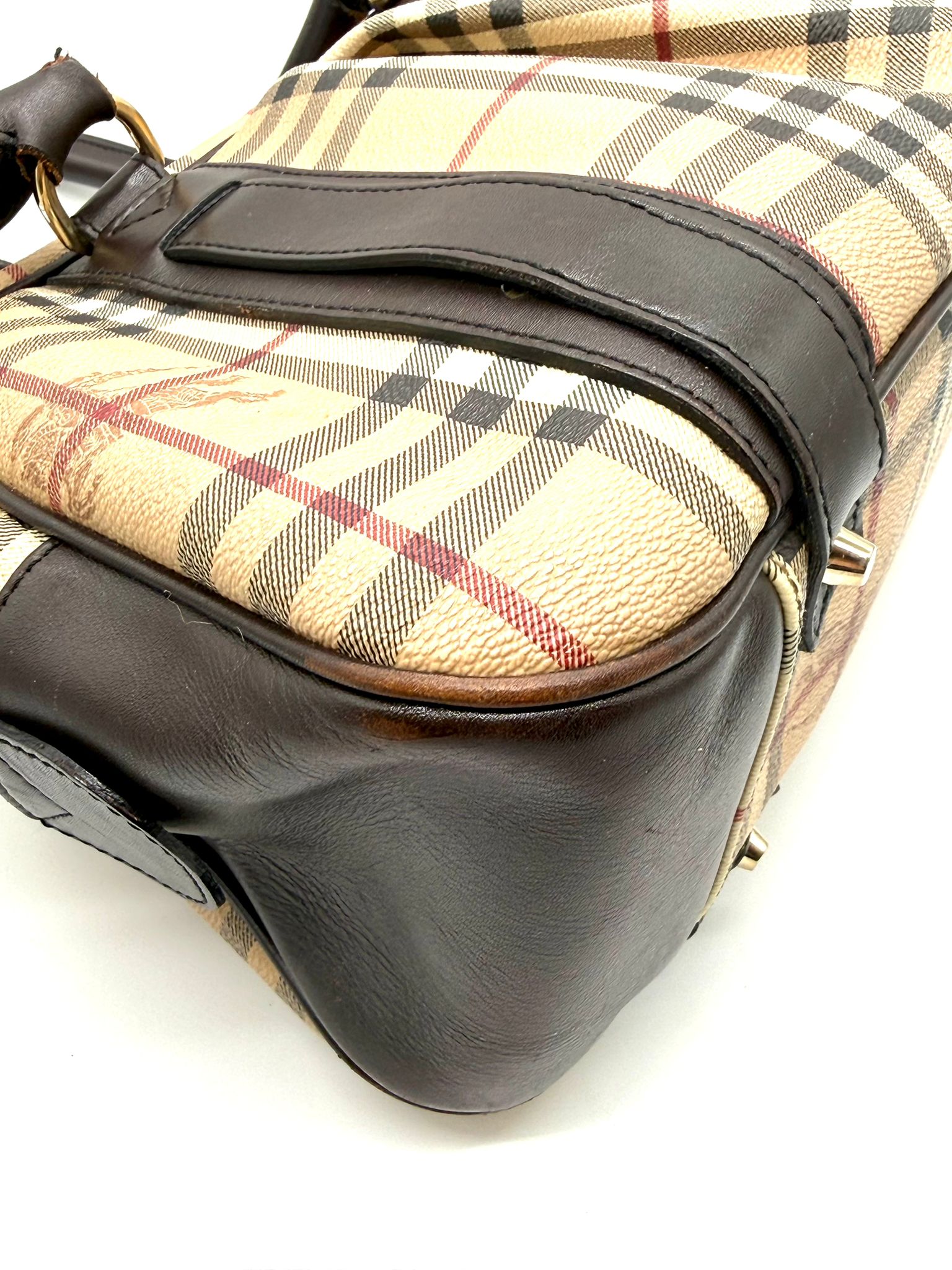 Burberry vintage en lona estampada con Burberry Check