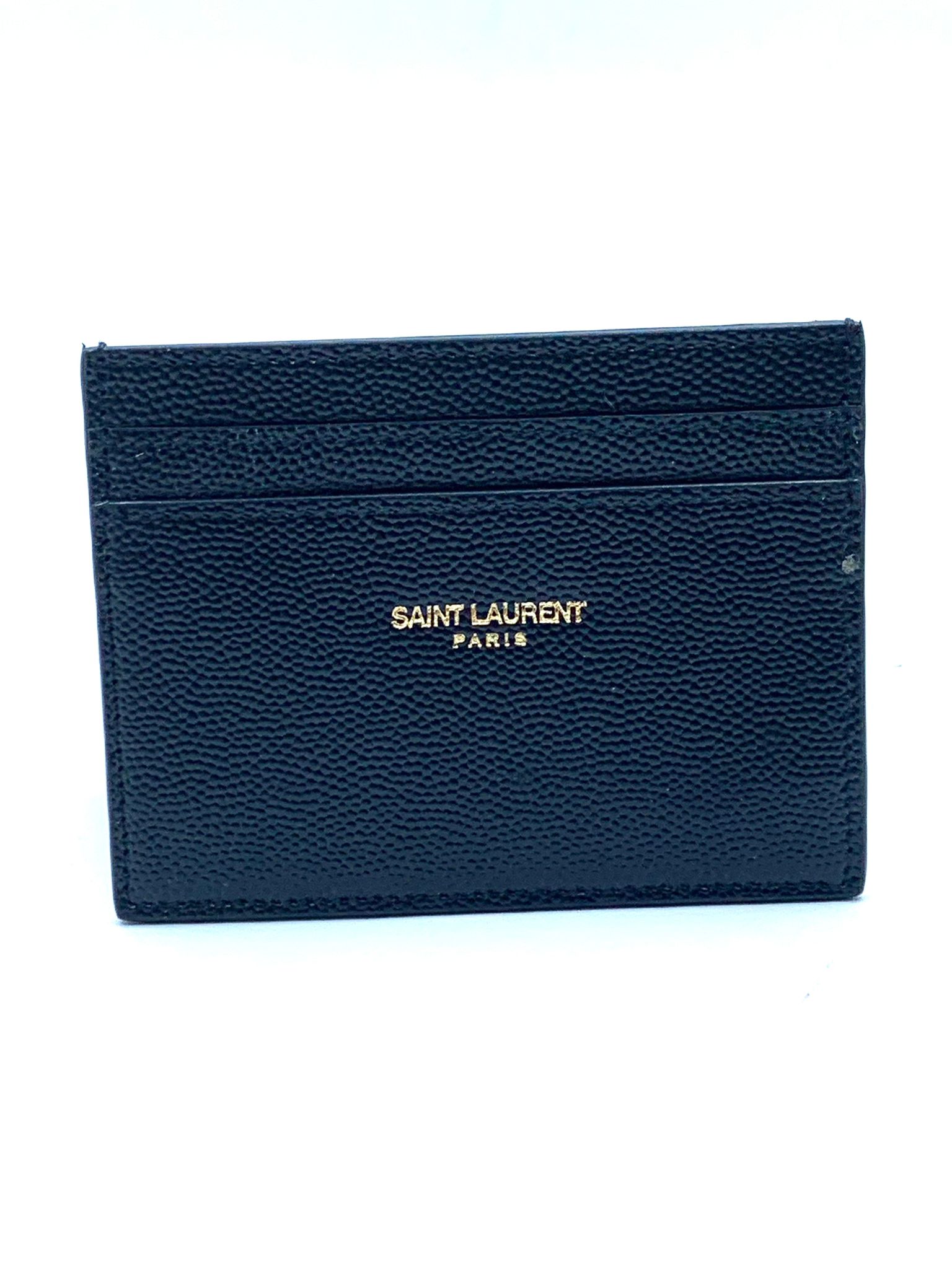 cardholder saint laurent cuero negro