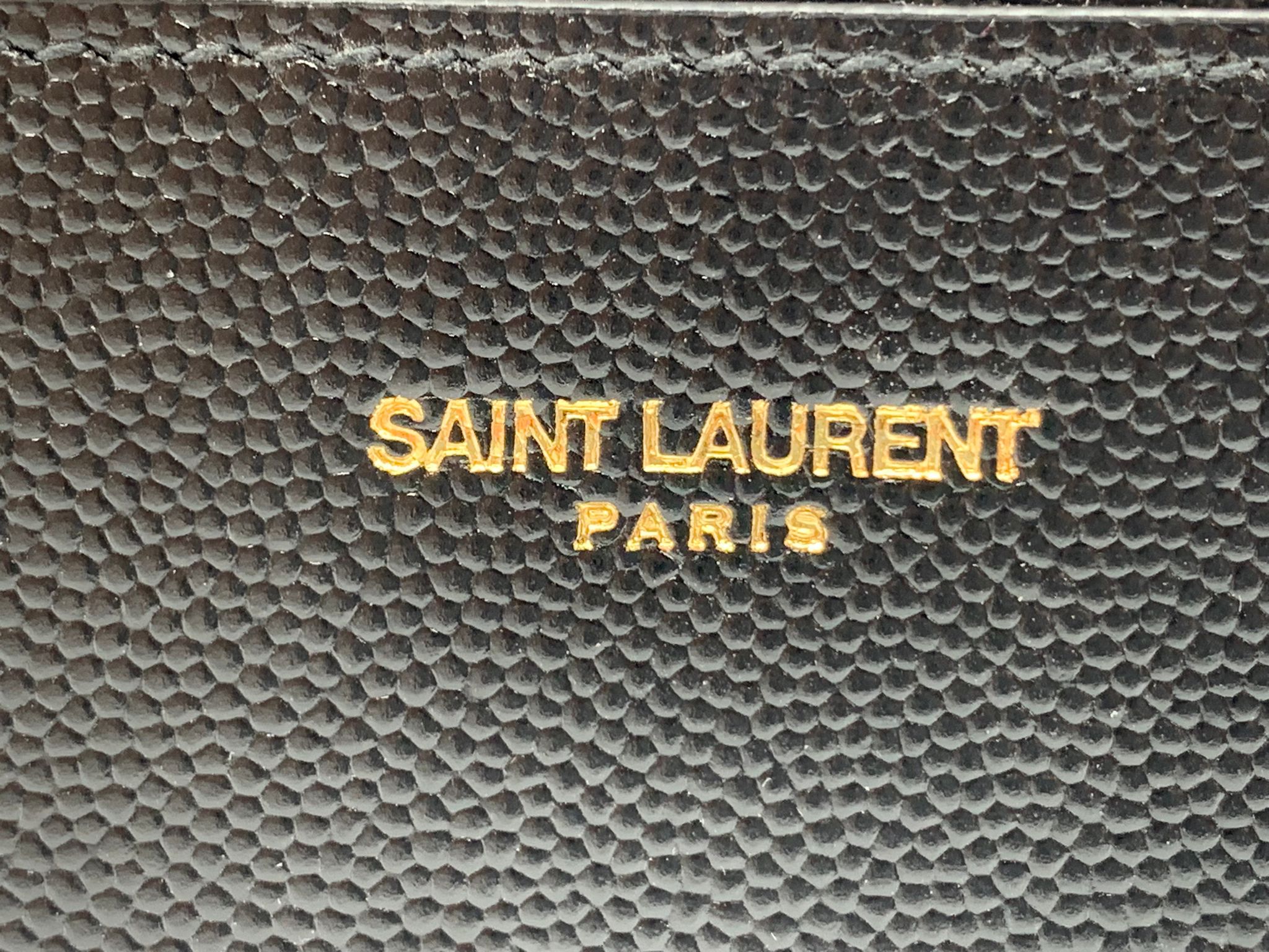 cardholder saint laurent cuero negro