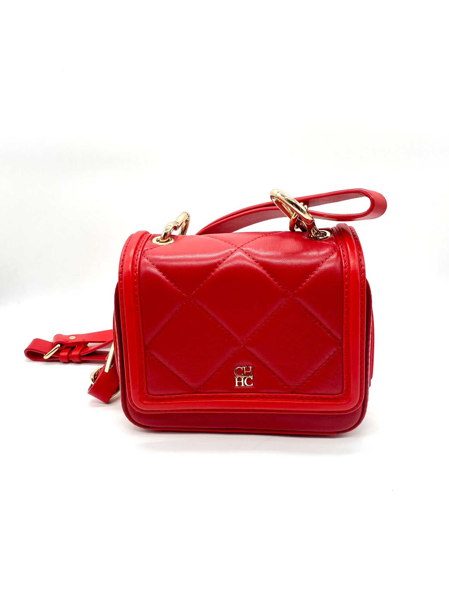 carolina herrera cuero rojo