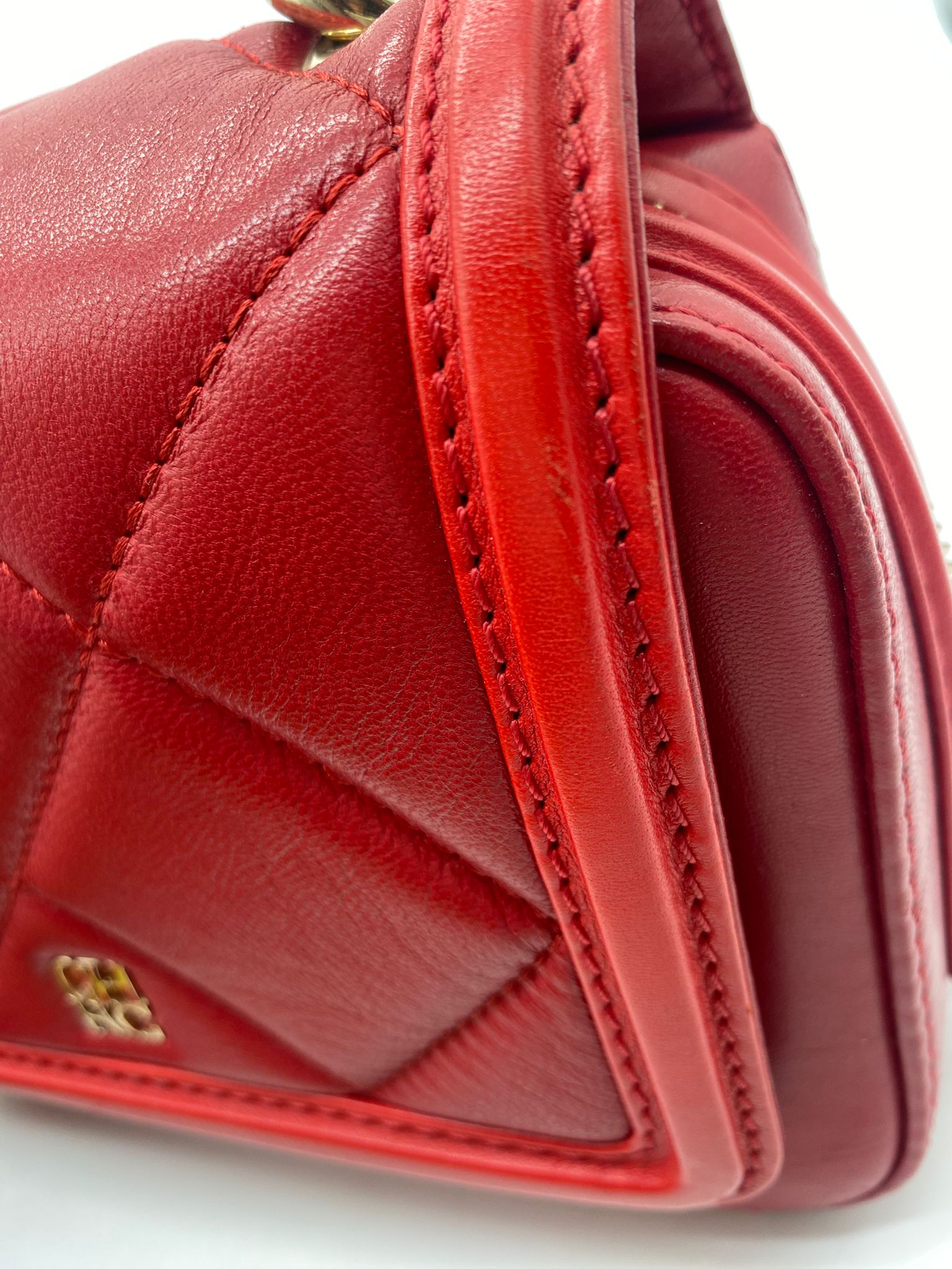 carolina herrera cuero rojo
