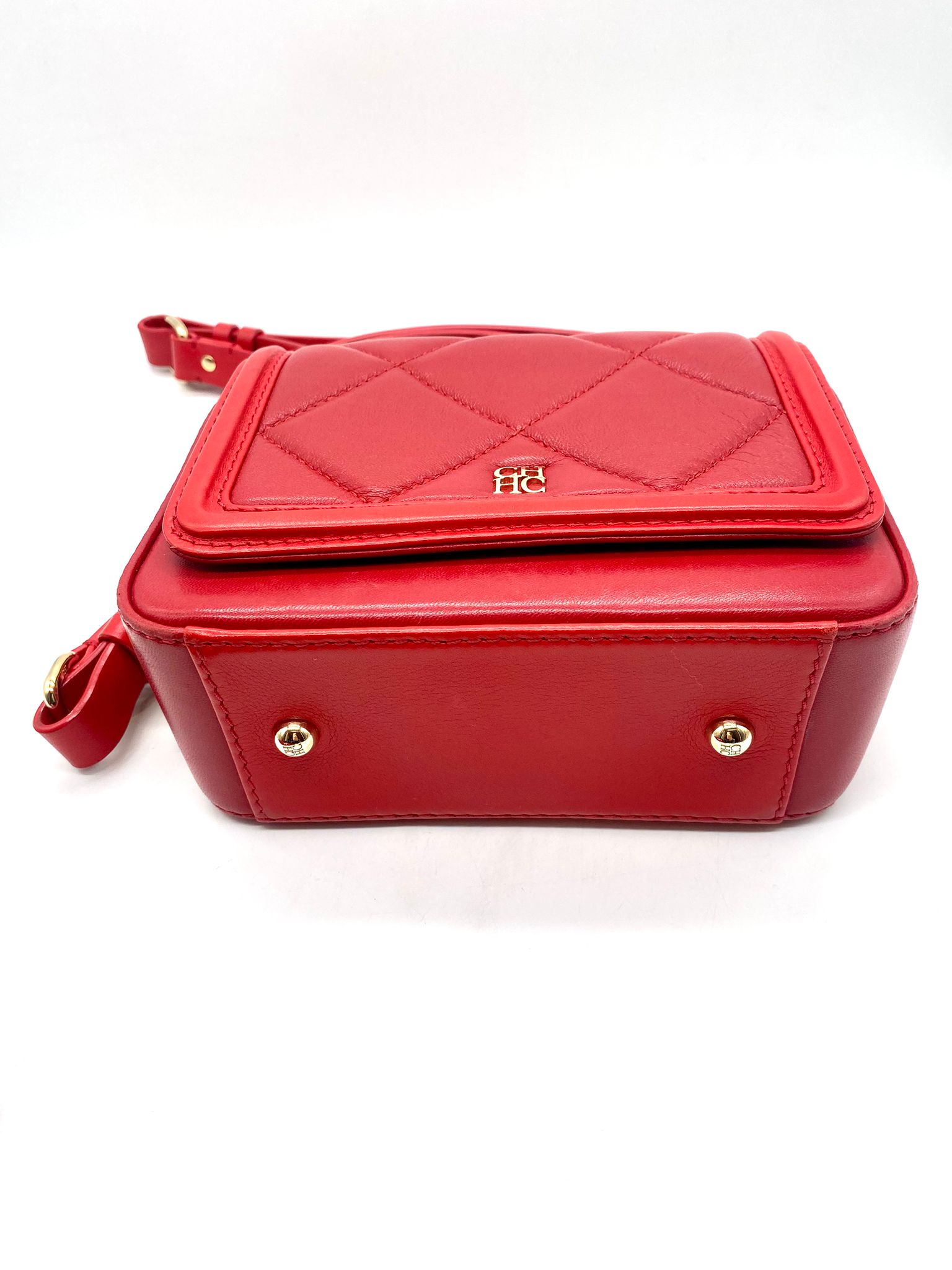 carolina herrera cuero rojo