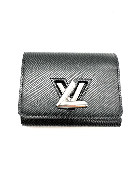 CARTERA COMPACTA TWIST EN PIEL NEGRA EPI CON CHIP