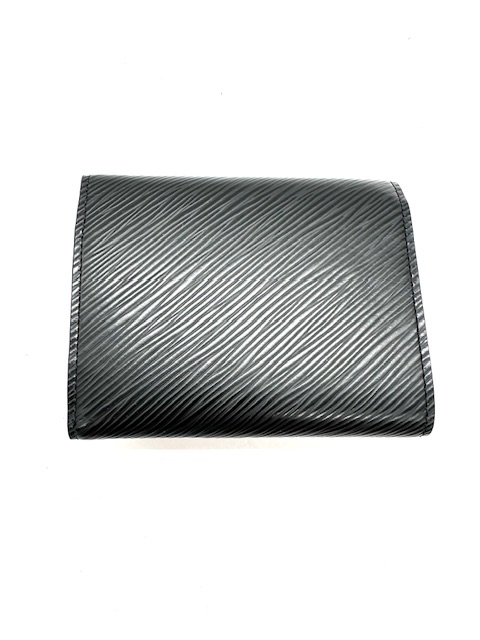 CARTERA COMPACTA TWIST EN PIEL NEGRA EPI CON CHIP