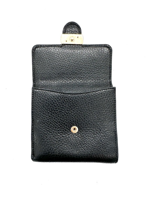CARTERA GUCCI INTERLOCKING EN CUERO NEGRO VINTAGE