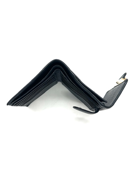 CARTERA GUCCI INTERLOCKING EN CUERO NEGRO VINTAGE