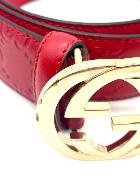 Cinturón Gucci GG Rojo