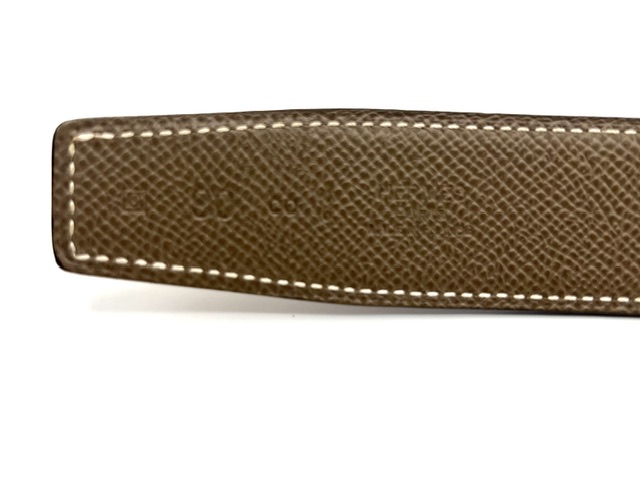 Cinturón Hermès Doble Faz Marrón y Beige