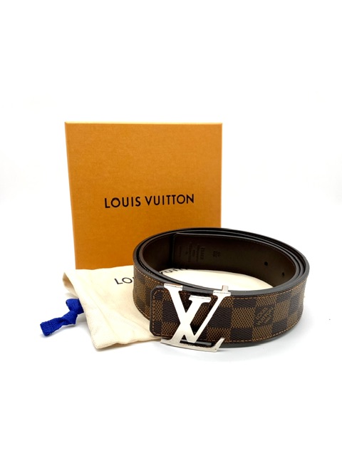 Cinturón initiales damier marrón Louis Vuitton