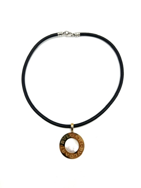COLLAR MONEDA BVLGARI DOBLE CARA