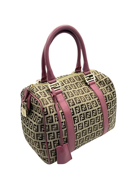 Fendi Boston Bag en canvas con logo Zucca
