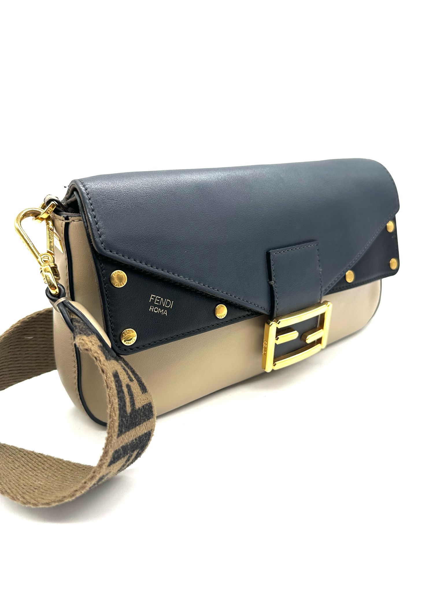 Fendi Zucchino Crystal Baguette