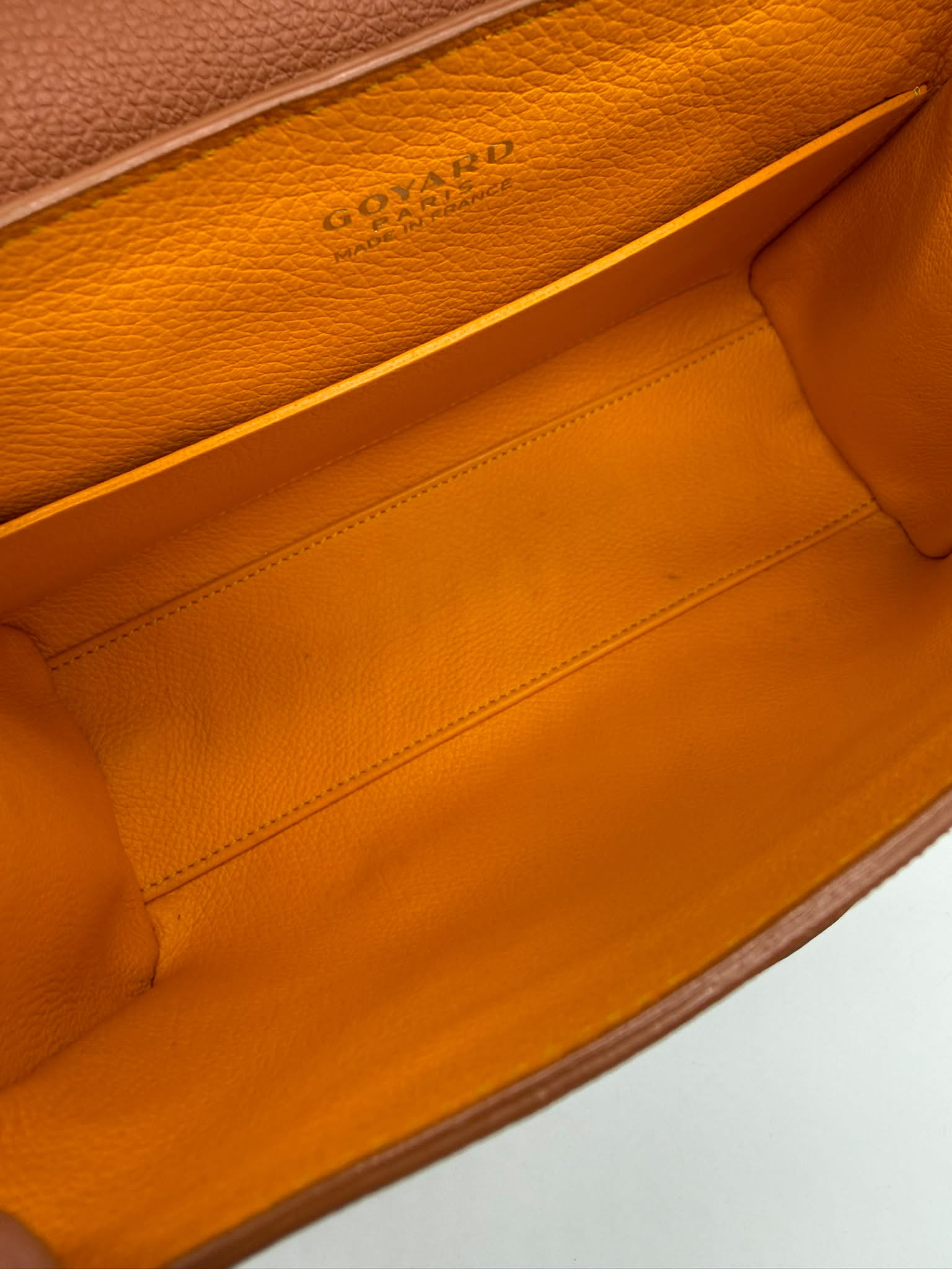 Goyard Saïgon cuero marron y canvas Goyardine negro