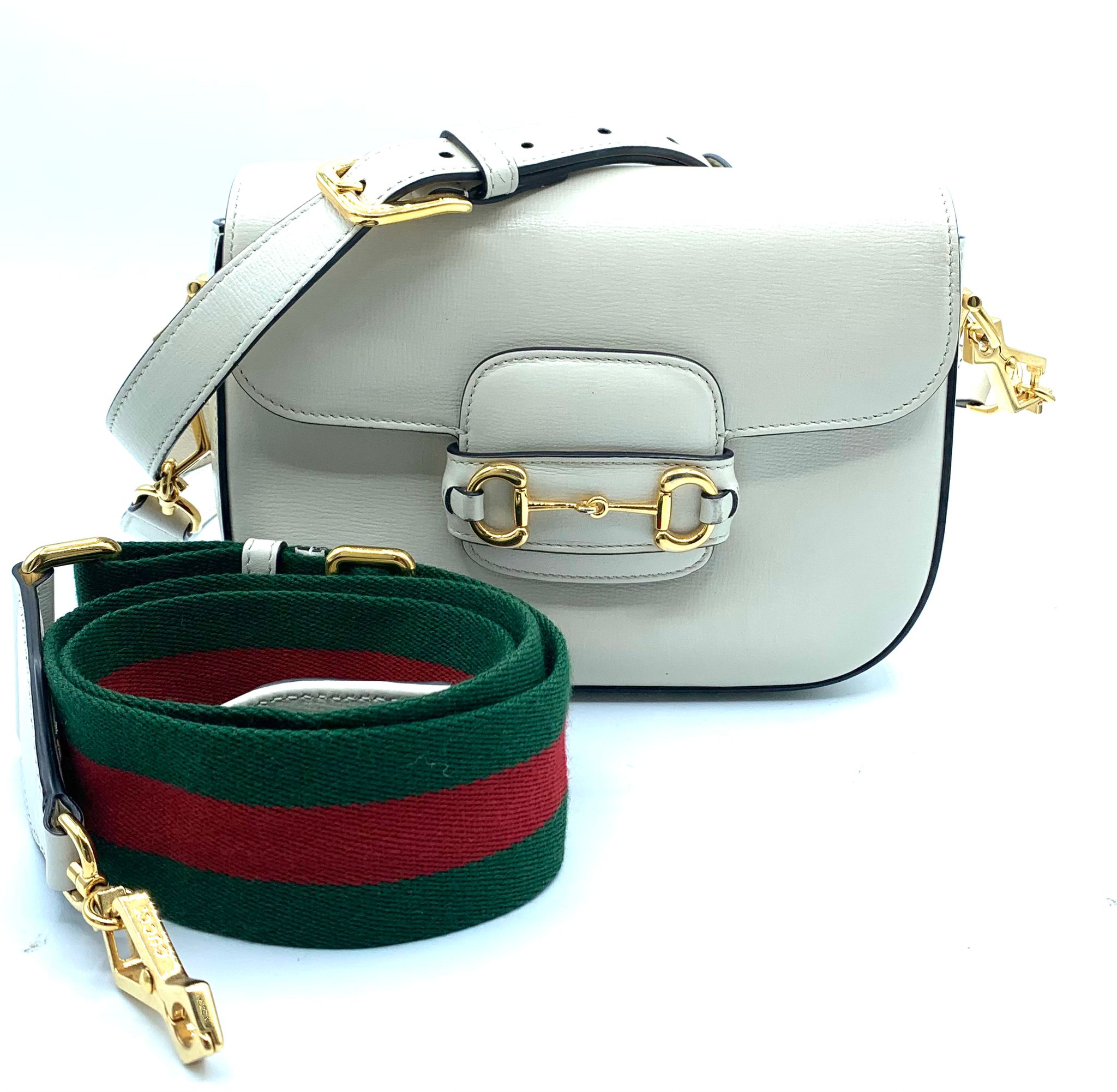 gucci horsebit 1955 mini cuero beige
