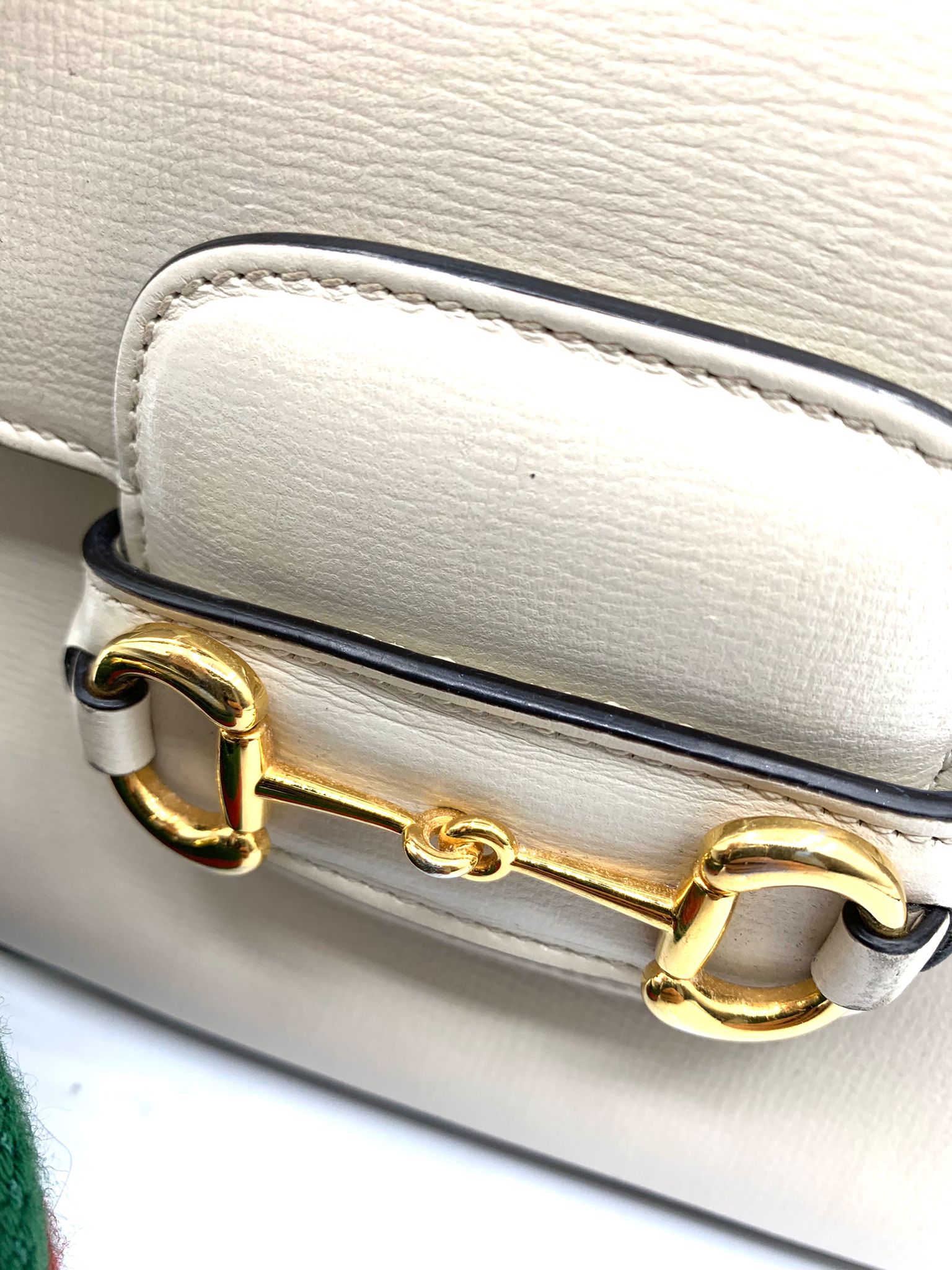 gucci horsebit 1955 mini cuero beige