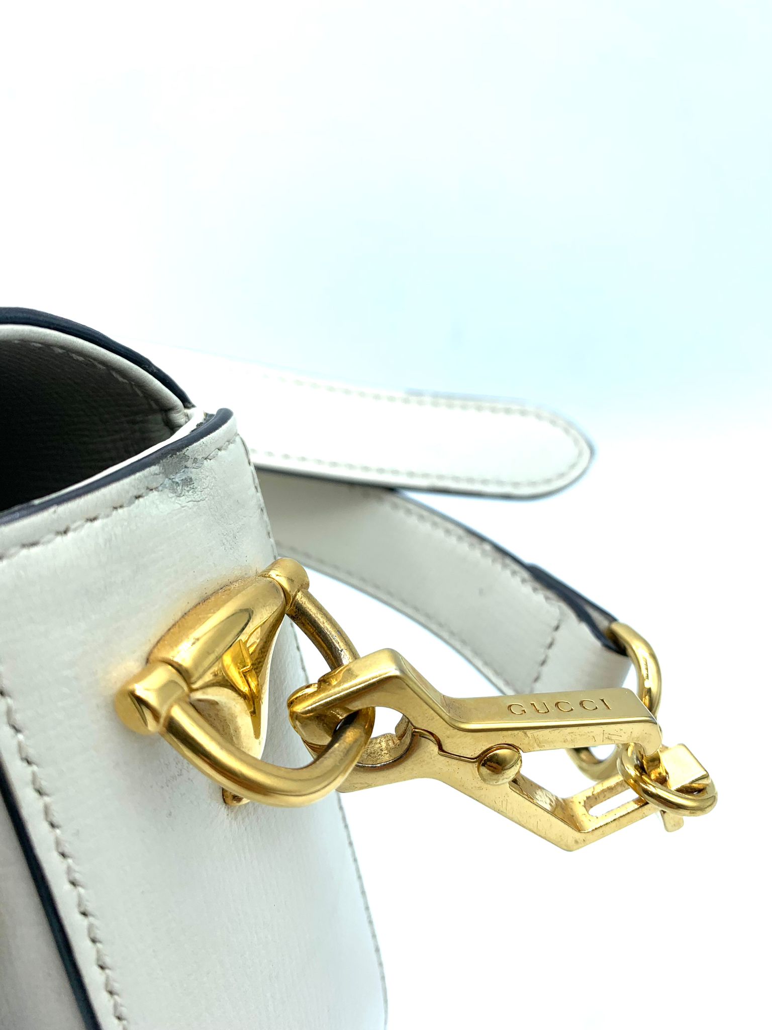gucci horsebit 1955 mini cuero beige