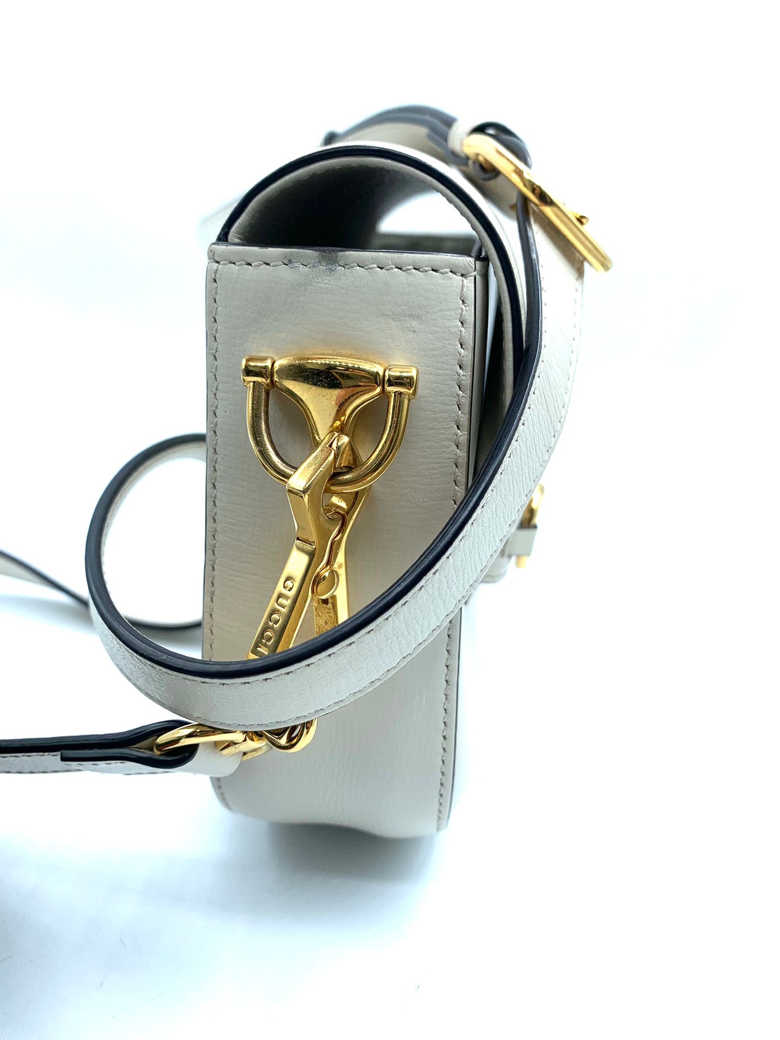 gucci horsebit 1955 mini cuero beige