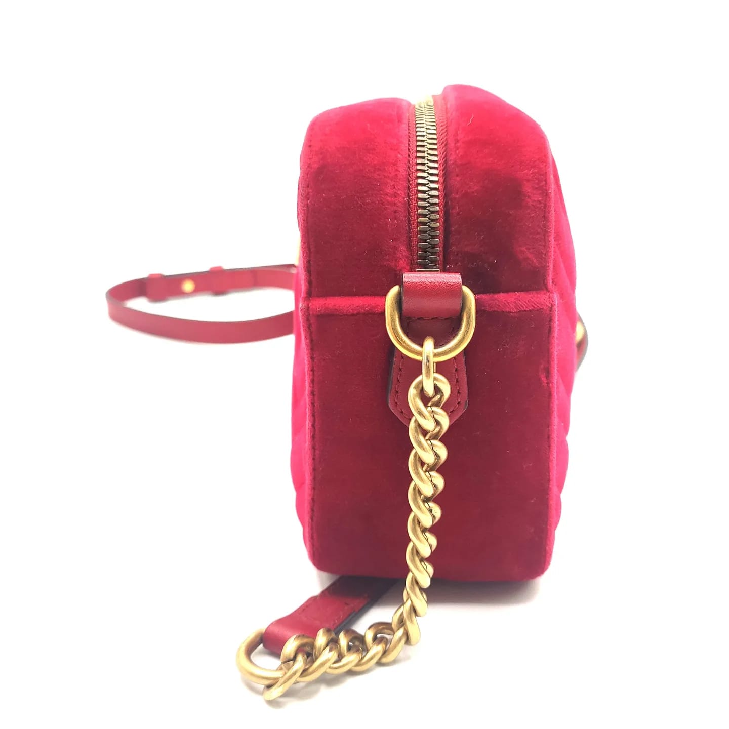 GUCCI MARMONT SMALL RED VELVET