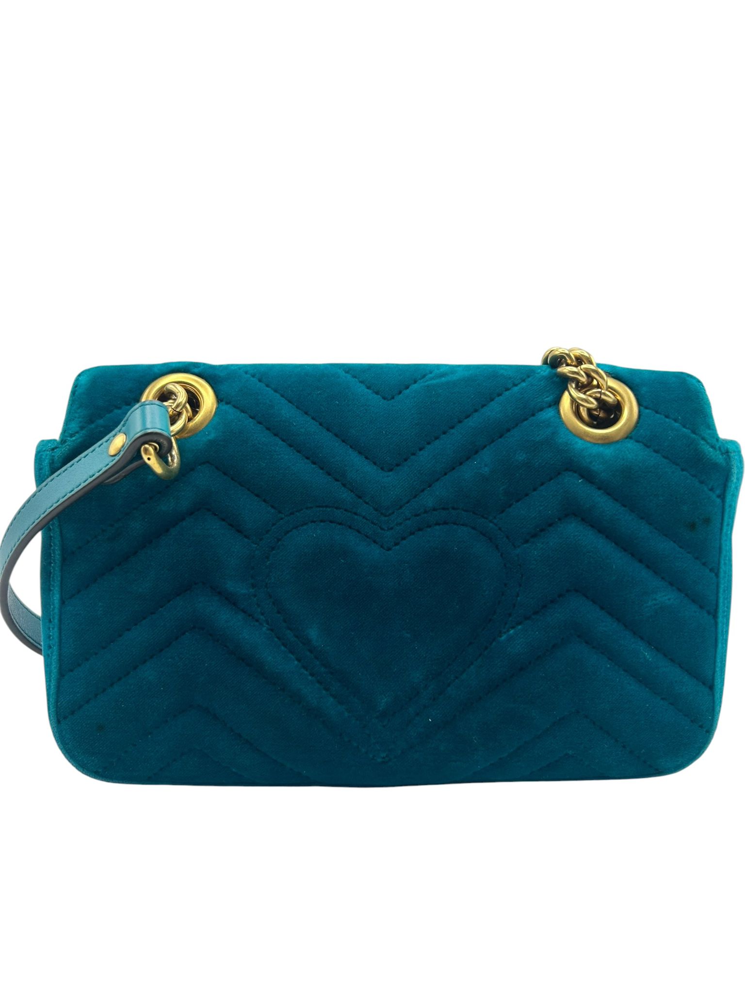 Gucci Marmont en terciopelo turquesa