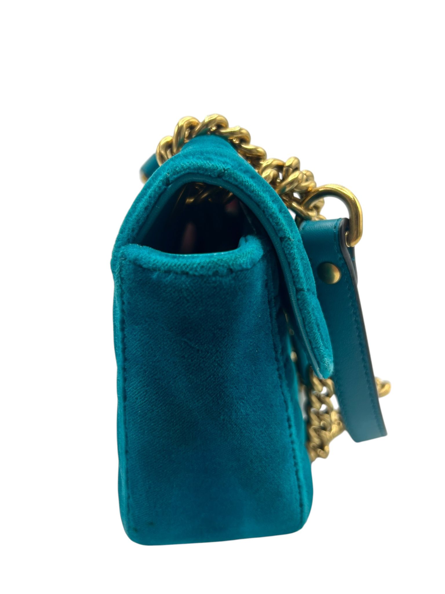 Gucci Marmont en terciopelo turquesa